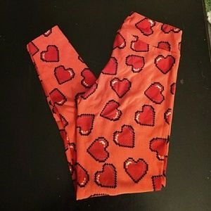 LuLaRoe Valentine's Leggings OS